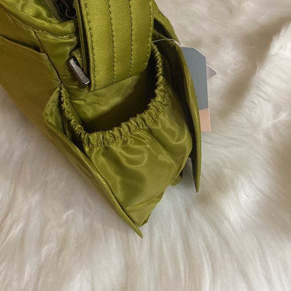 Lug,  Wings Quilted Flap Crossbody RFID Bag Travel Organizer Lime Green - Picture 6 of 16